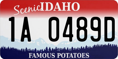 ID license plate 1A0489D
