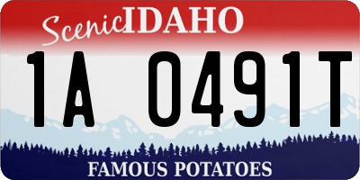 ID license plate 1A0491T