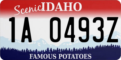 ID license plate 1A0493Z