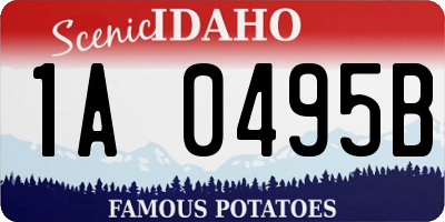 ID license plate 1A0495B
