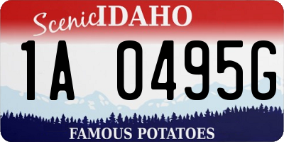 ID license plate 1A0495G