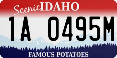 ID license plate 1A0495M