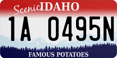 ID license plate 1A0495N