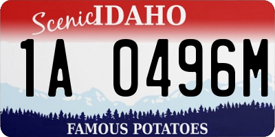 ID license plate 1A0496M
