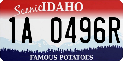 ID license plate 1A0496R
