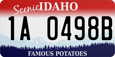 ID license plate 1A0498B