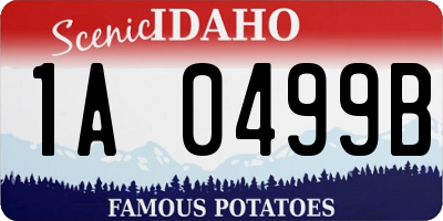 ID license plate 1A0499B