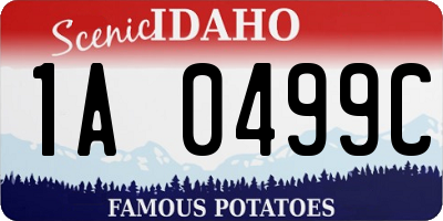 ID license plate 1A0499C
