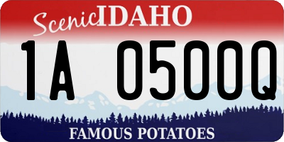 ID license plate 1A0500Q
