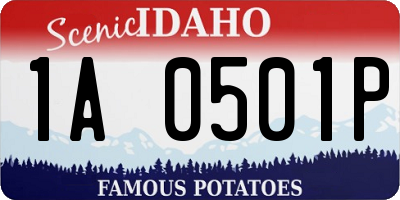 ID license plate 1A0501P