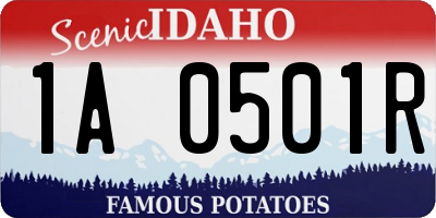 ID license plate 1A0501R