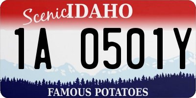 ID license plate 1A0501Y