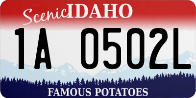 ID license plate 1A0502L