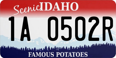 ID license plate 1A0502R