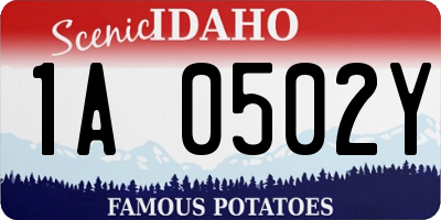 ID license plate 1A0502Y