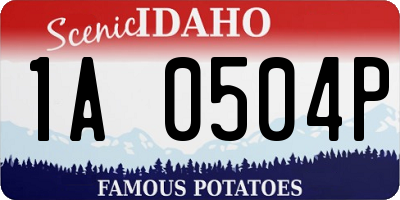 ID license plate 1A0504P
