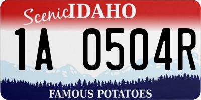 ID license plate 1A0504R