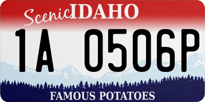 ID license plate 1A0506P