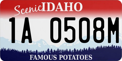 ID license plate 1A0508M