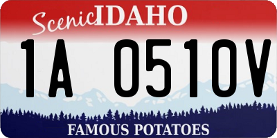 ID license plate 1A0510V