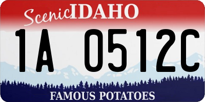 ID license plate 1A0512C