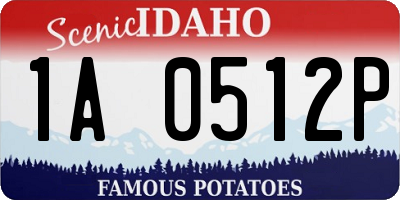 ID license plate 1A0512P