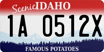 ID license plate 1A0512X