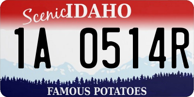 ID license plate 1A0514R