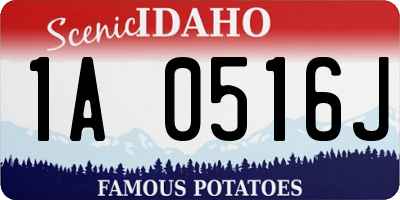 ID license plate 1A0516J