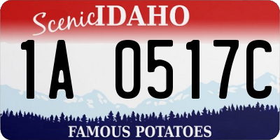 ID license plate 1A0517C