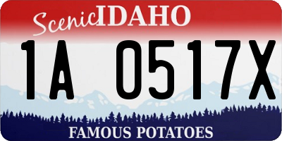 ID license plate 1A0517X