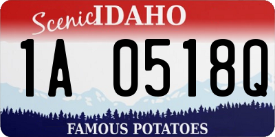 ID license plate 1A0518Q
