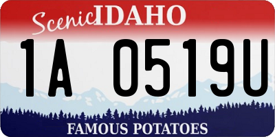 ID license plate 1A0519U
