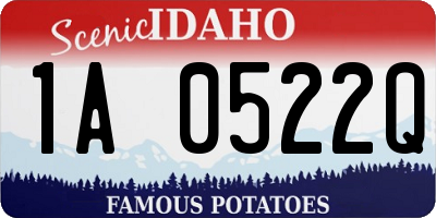 ID license plate 1A0522Q