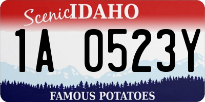 ID license plate 1A0523Y