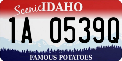 ID license plate 1A0539Q