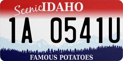 ID license plate 1A0541U