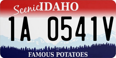 ID license plate 1A0541V