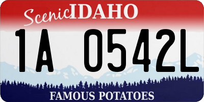 ID license plate 1A0542L