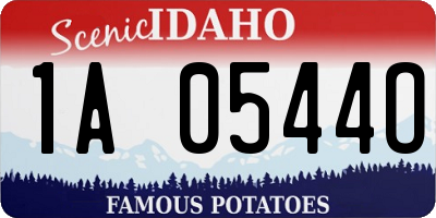 ID license plate 1A0544O