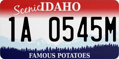 ID license plate 1A0545M