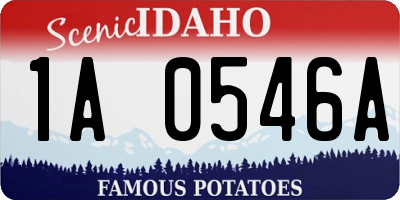 ID license plate 1A0546A