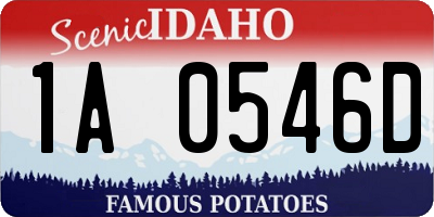 ID license plate 1A0546D