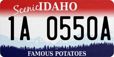 ID license plate 1A0550A