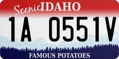 ID license plate 1A0551V