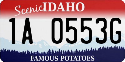 ID license plate 1A0553G