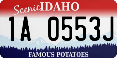 ID license plate 1A0553J