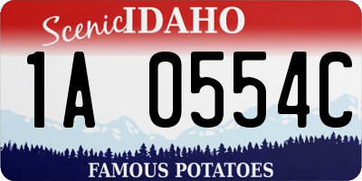 ID license plate 1A0554C