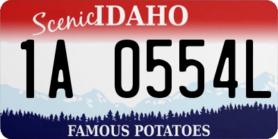 ID license plate 1A0554L