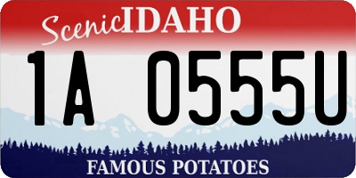 ID license plate 1A0555U